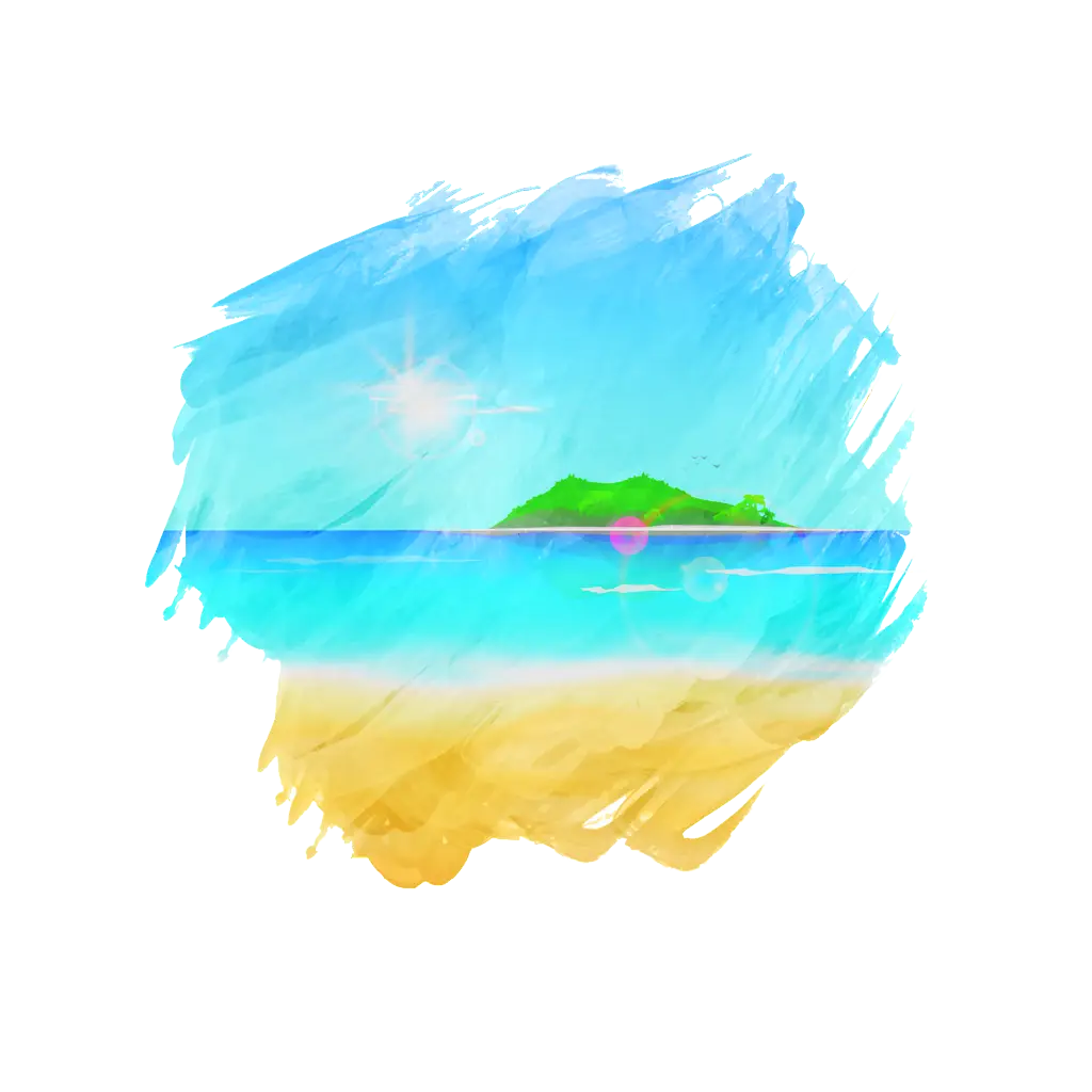 Watercolor Beach Painting