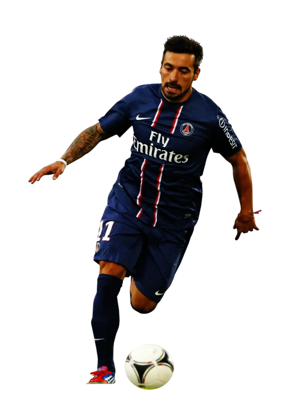 Soccer Player Dribbling Ball
