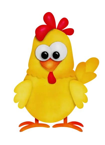 Yellow Cartoon Chicken Illustration