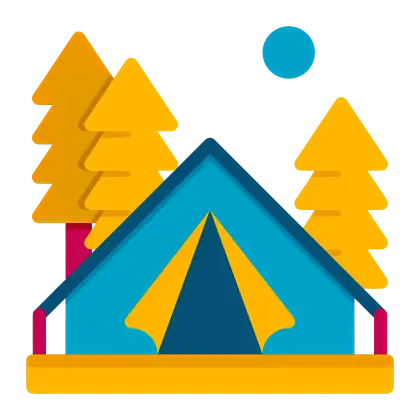 Camping Tent in the Woods