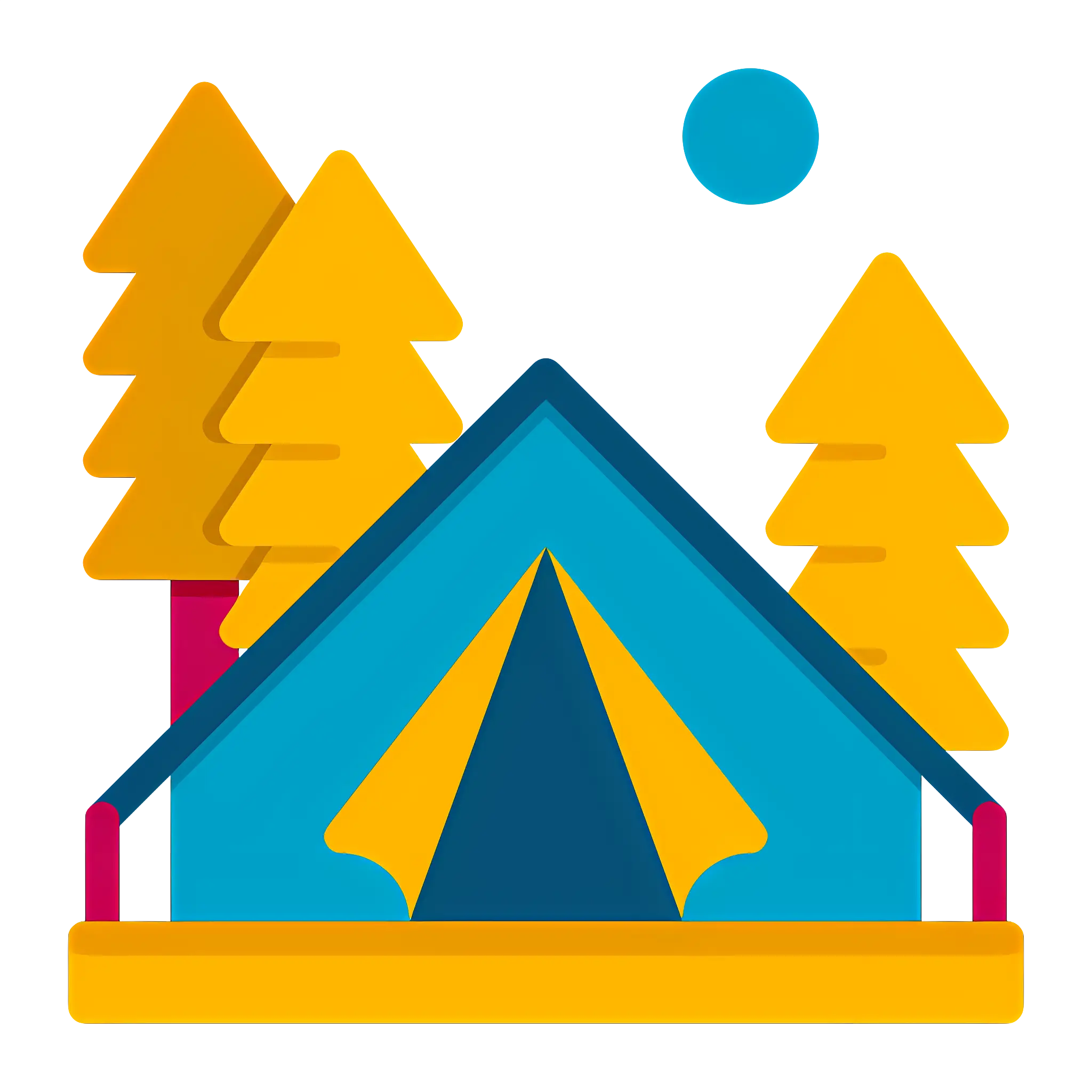 Camping Tent in the Woods