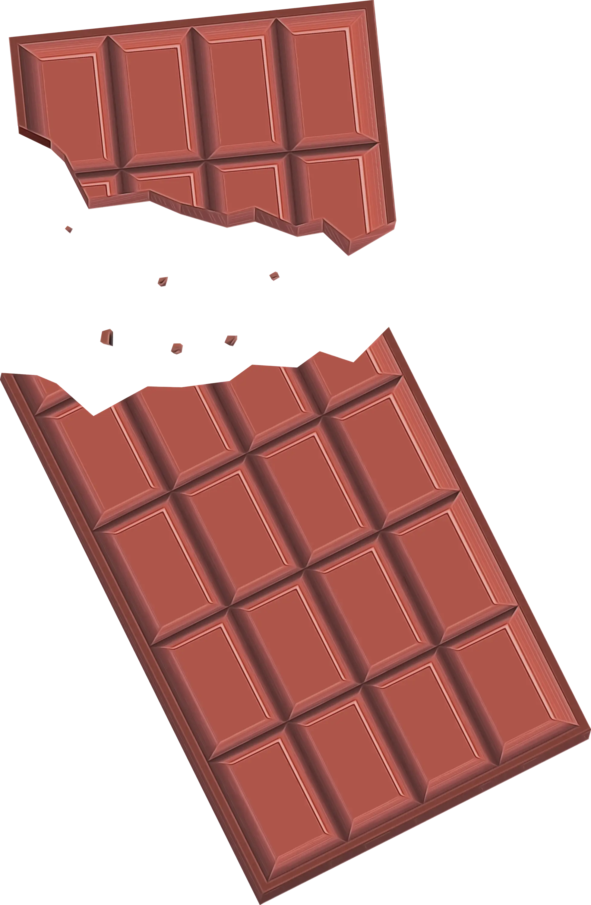 Broken Chocolate Bar Illustration