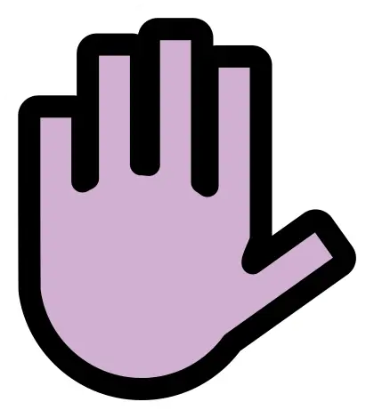 Purple Hand Icon Illustration