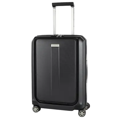 Sleek Black Suitcase with Spinner Wheels