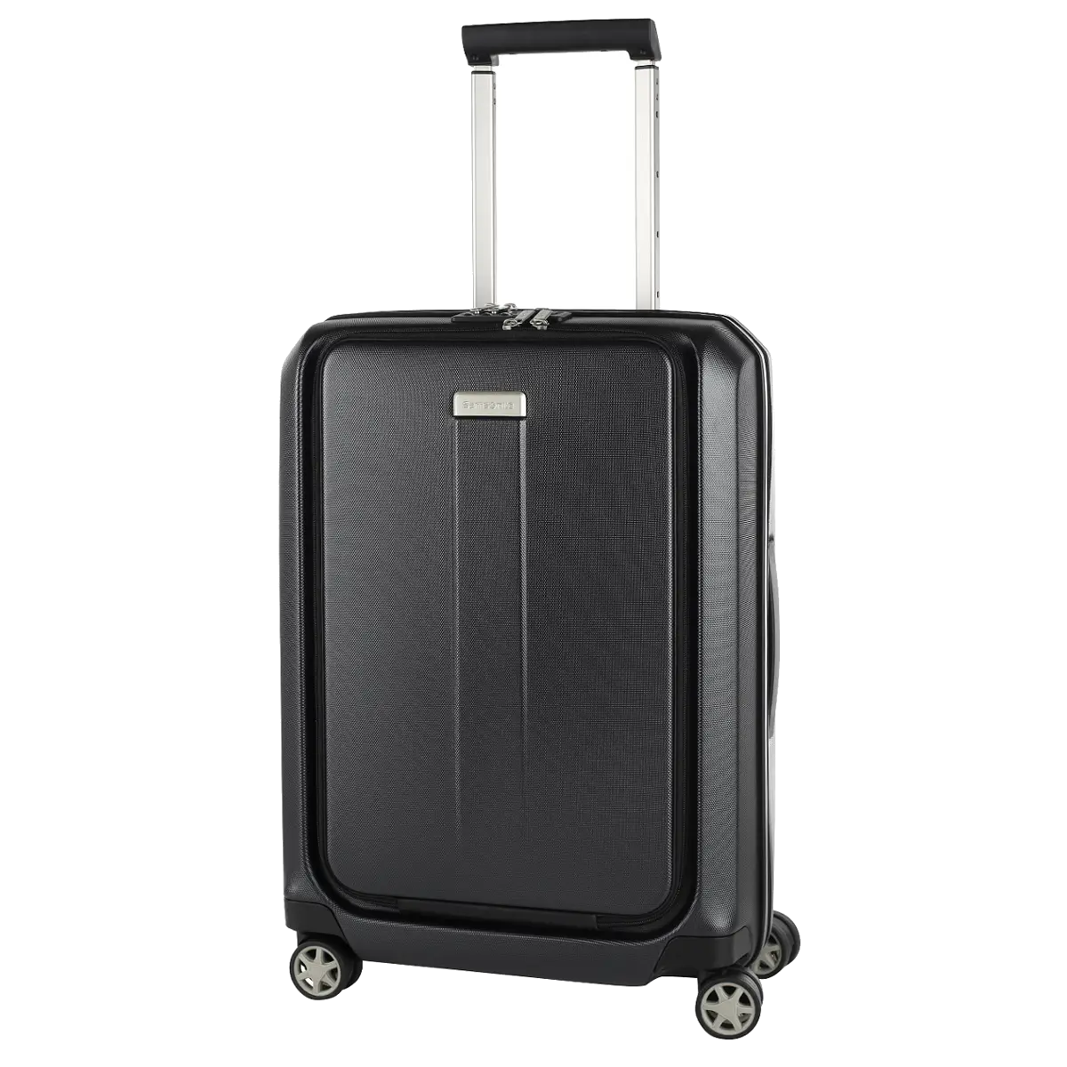 Sleek Black Suitcase with Spinner Wheels