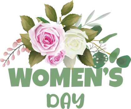 Women&#039;s Day Greeting with Floral Design