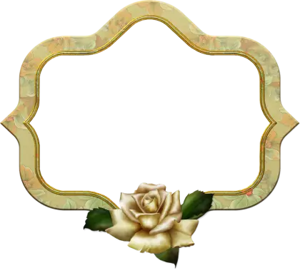 Ornate Decorative Frame with Rose