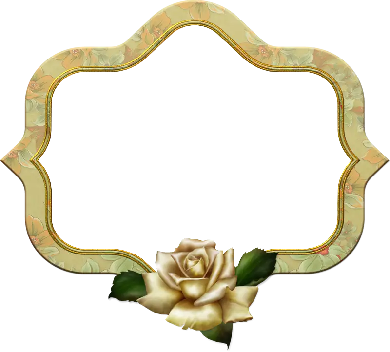 Ornate Decorative Frame with Rose