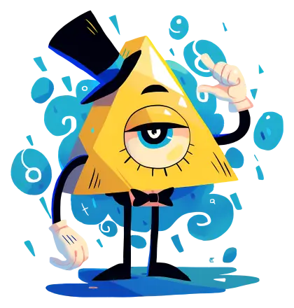 Triangle Character with Top Hat