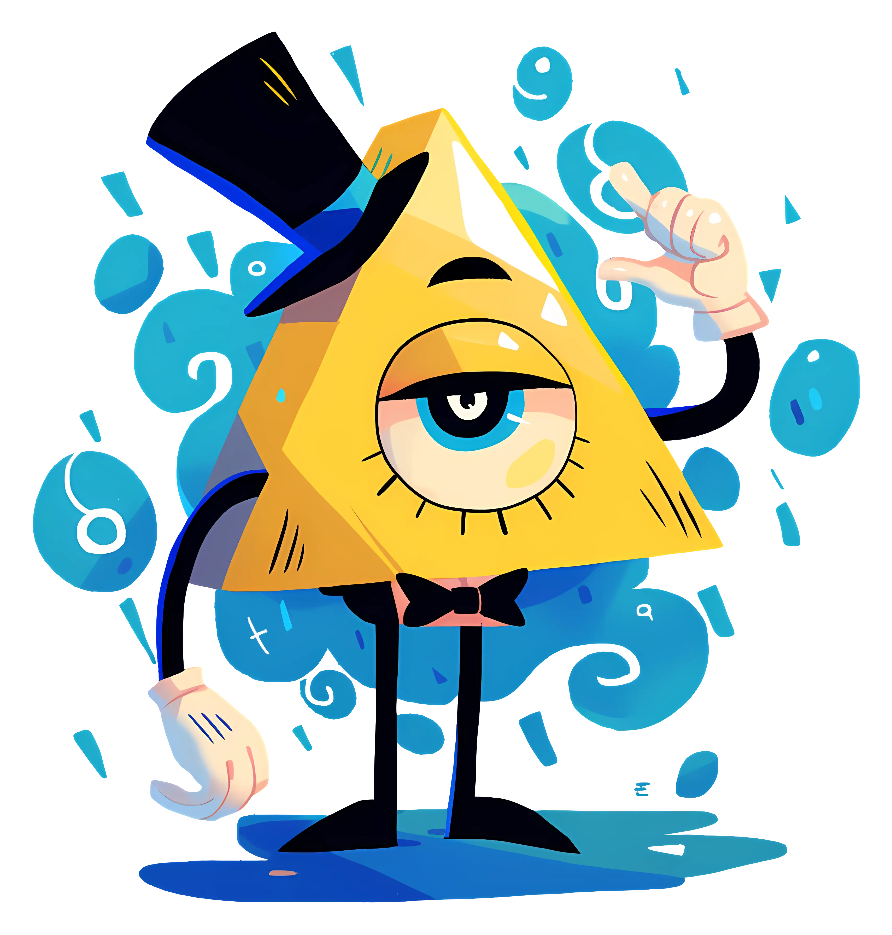 Triangle Character with Top Hat