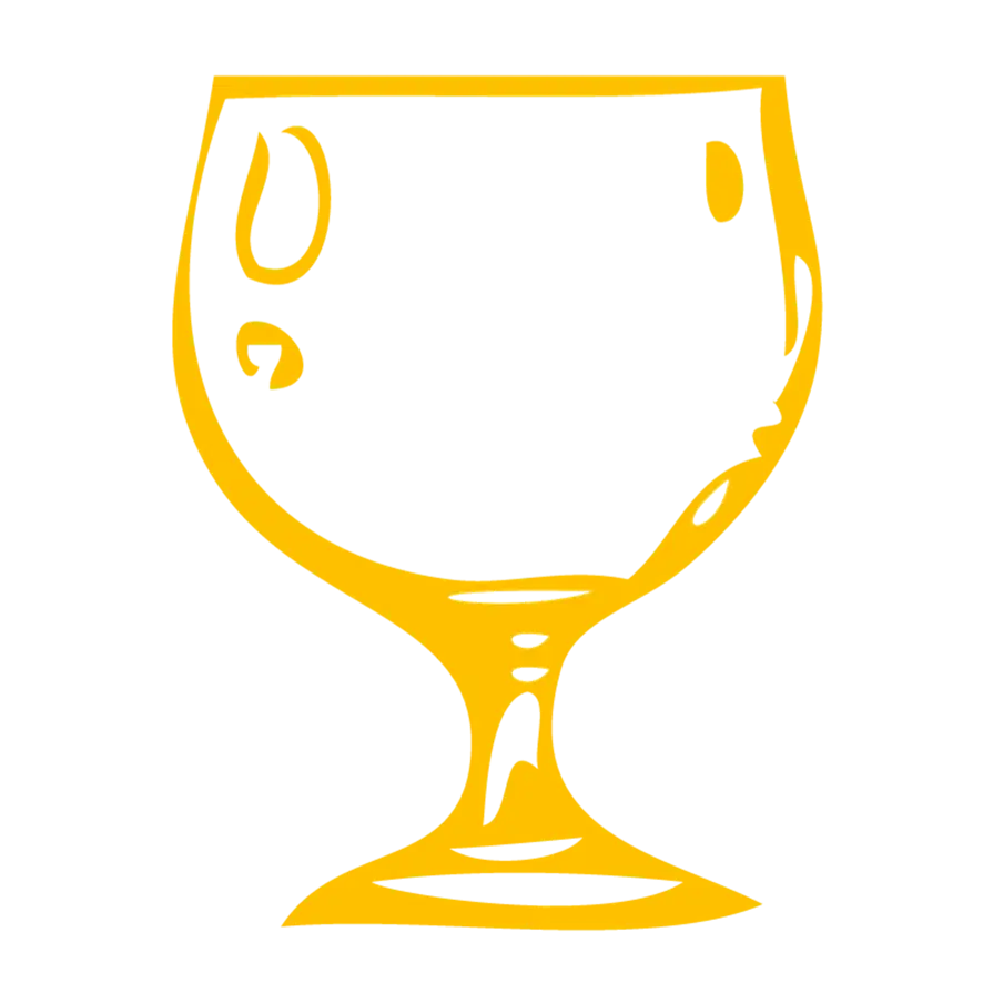Yellow Wine Glass Illustration