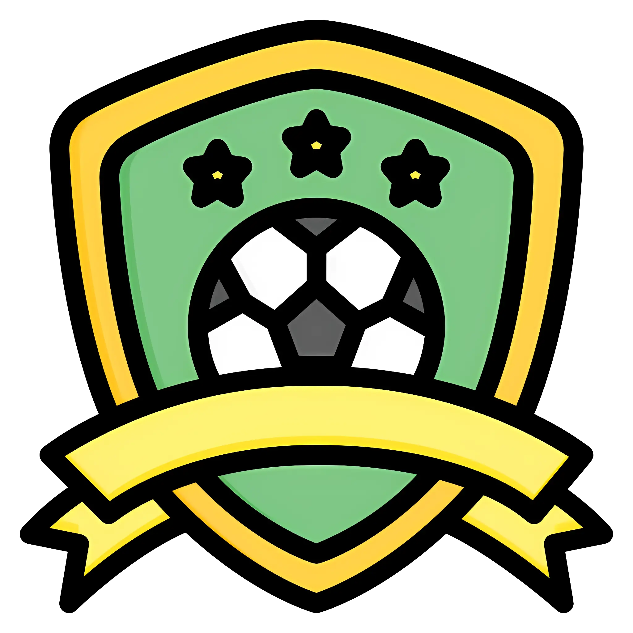 Soccer Badge with Stars