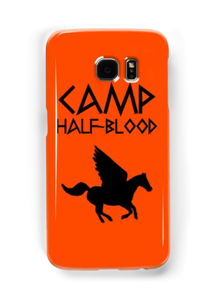 Orange Phone Case with Pegasus Design