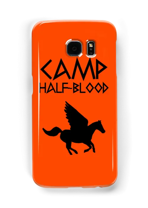 Orange Phone Case with Pegasus Design