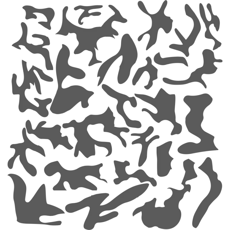 Black Silhouettes Abstract Design