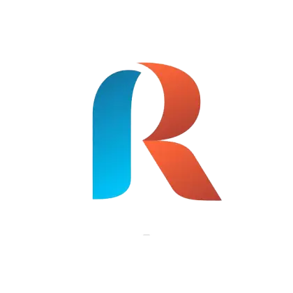 Blue and Red Letter R