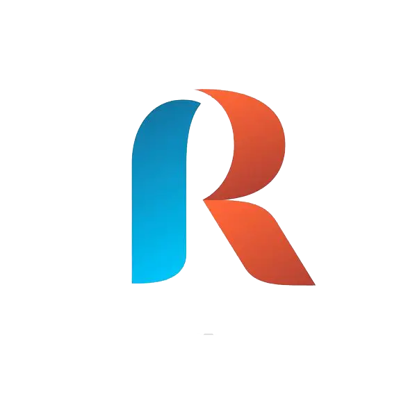 Blue and Red Letter R
