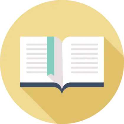Open Book Icon with Bookmark