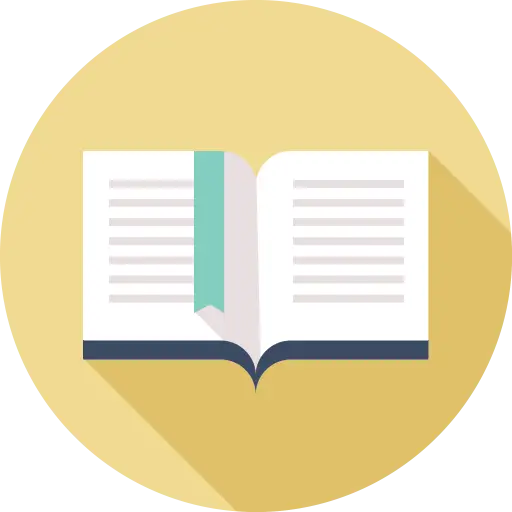 Open Book Icon with Bookmark
