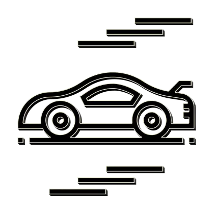 Speeding Racing Car Vector Design
