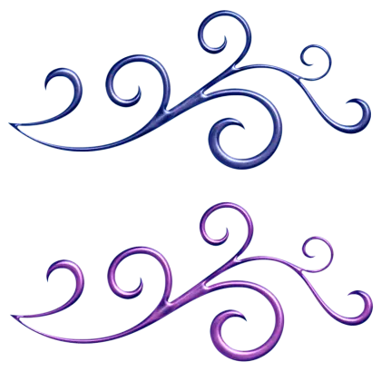 Elegant Decorative Swirls in Blue and Purple