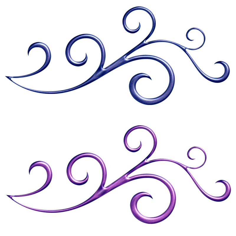 Elegant Decorative Swirls in Blue and Purple