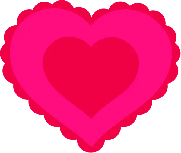 Bright Pink Heart Symbol for Valentine's Day