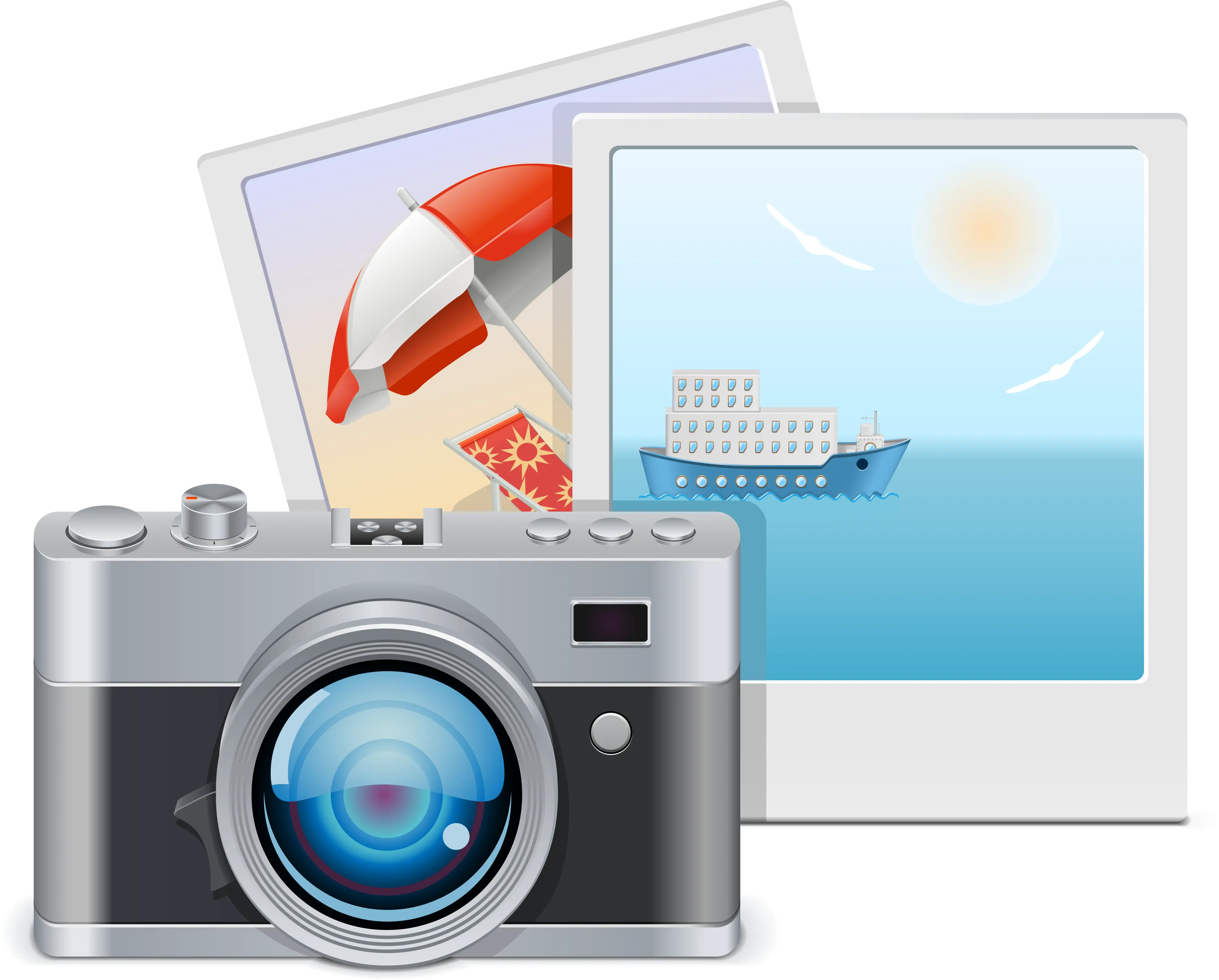 Camera with Travel Photos