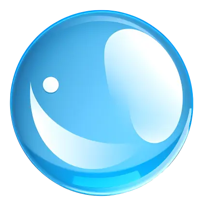 Shiny Blue Water Droplet