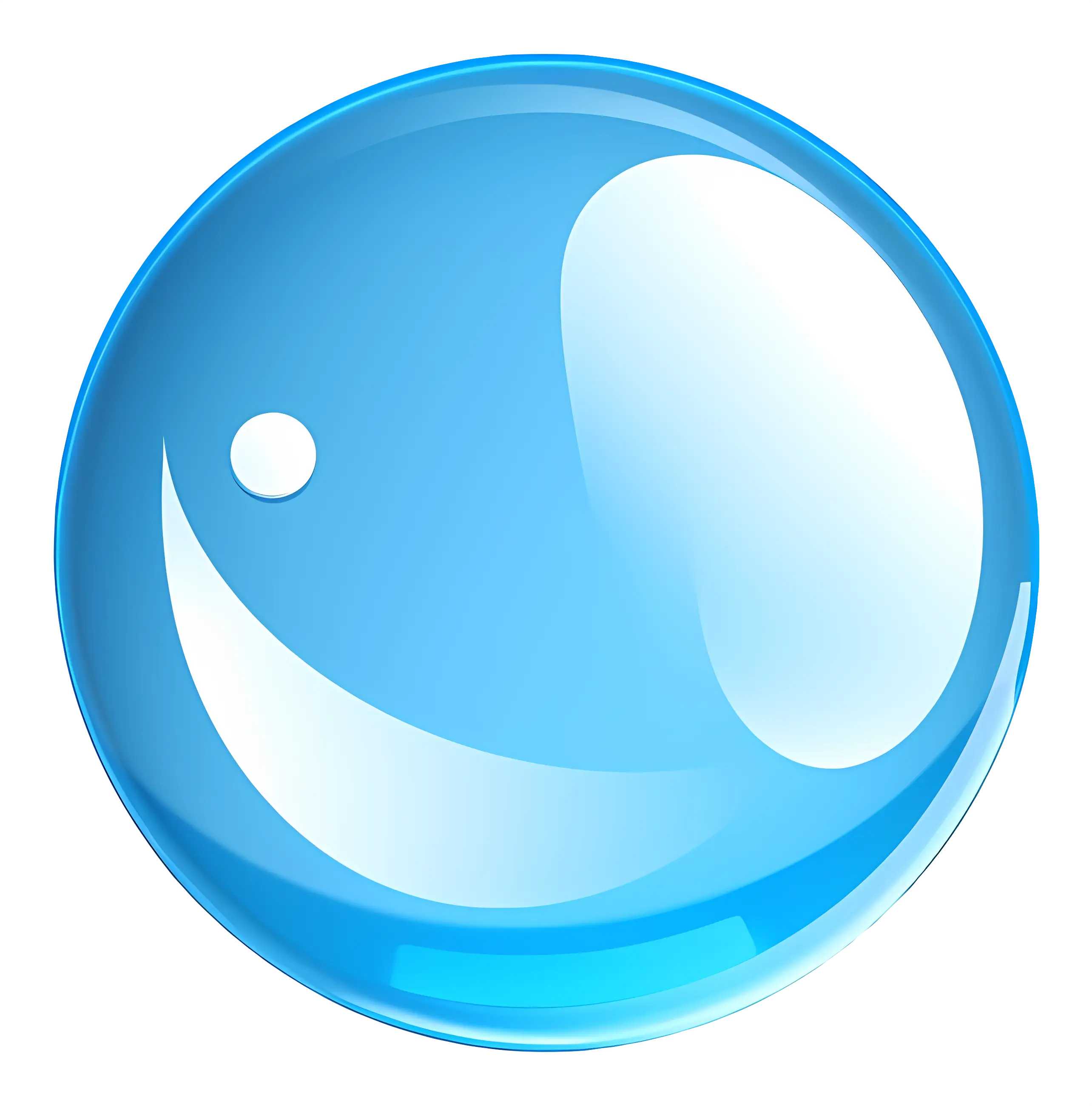 Shiny Blue Water Droplet