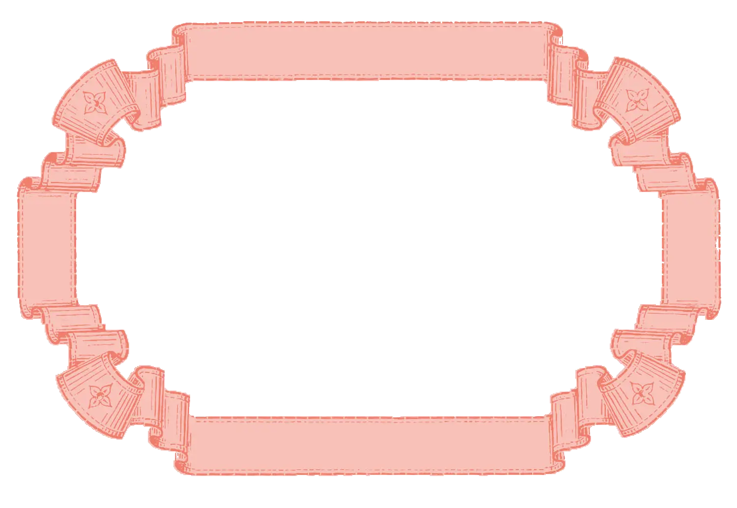 Pink Ribbon Frame for Decoration