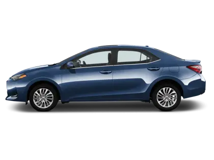Modern Blue Sedan Car Side View