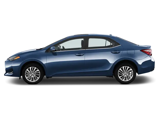 Modern Blue Sedan Car Side View