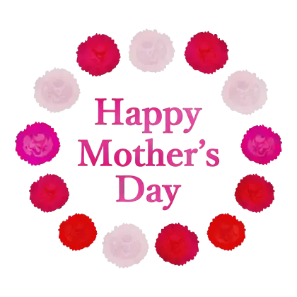 Happy Mother&#039;s Day Floral Circular Design