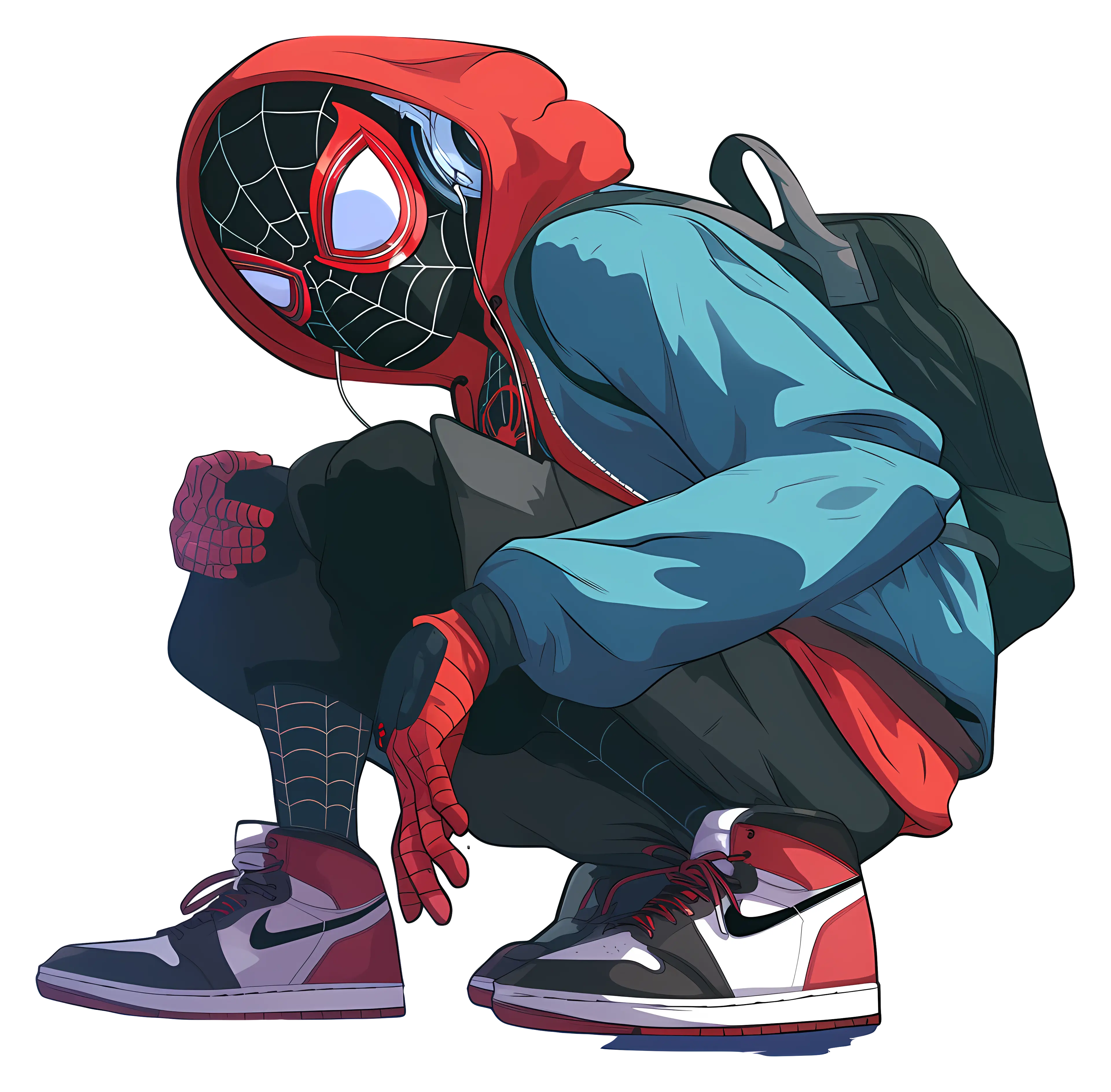 Spider Character in Red Hoodie