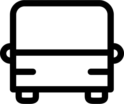 Minimalist Rear View Bus Icon Design