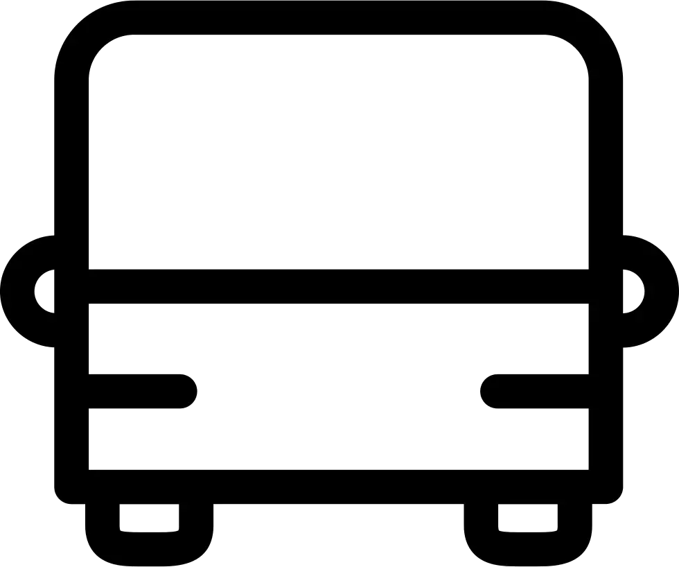 Minimalist Rear View Bus Icon Design