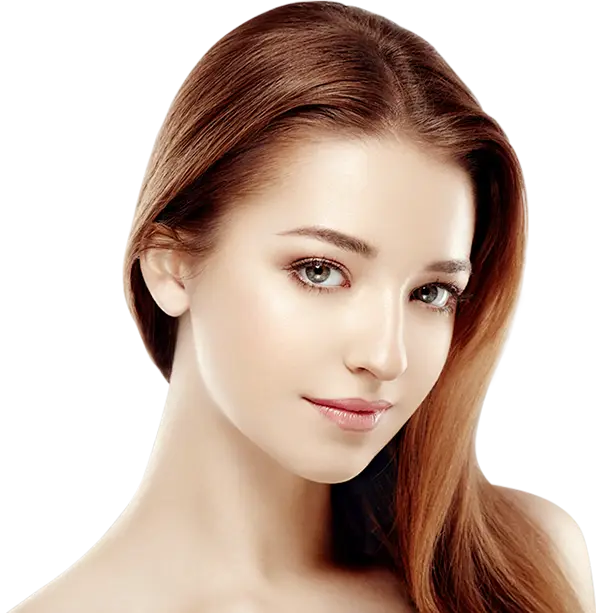Portrait of Woman with Long Brown Hair