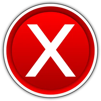 Red X symbol icon