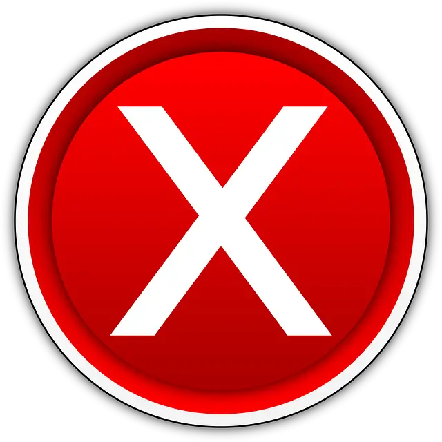 Red X symbol icon