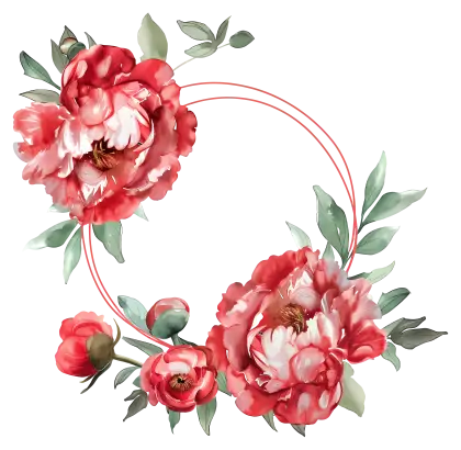 Red Floral Wreath