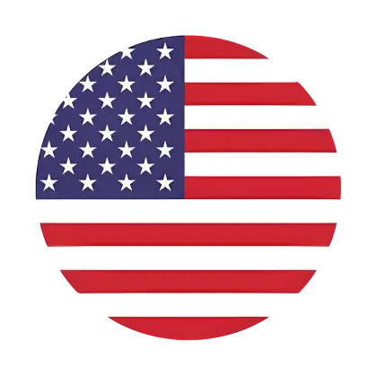 Circular United States Flag Illustration