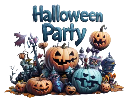 Halloween Party with Pumpkin Decorations