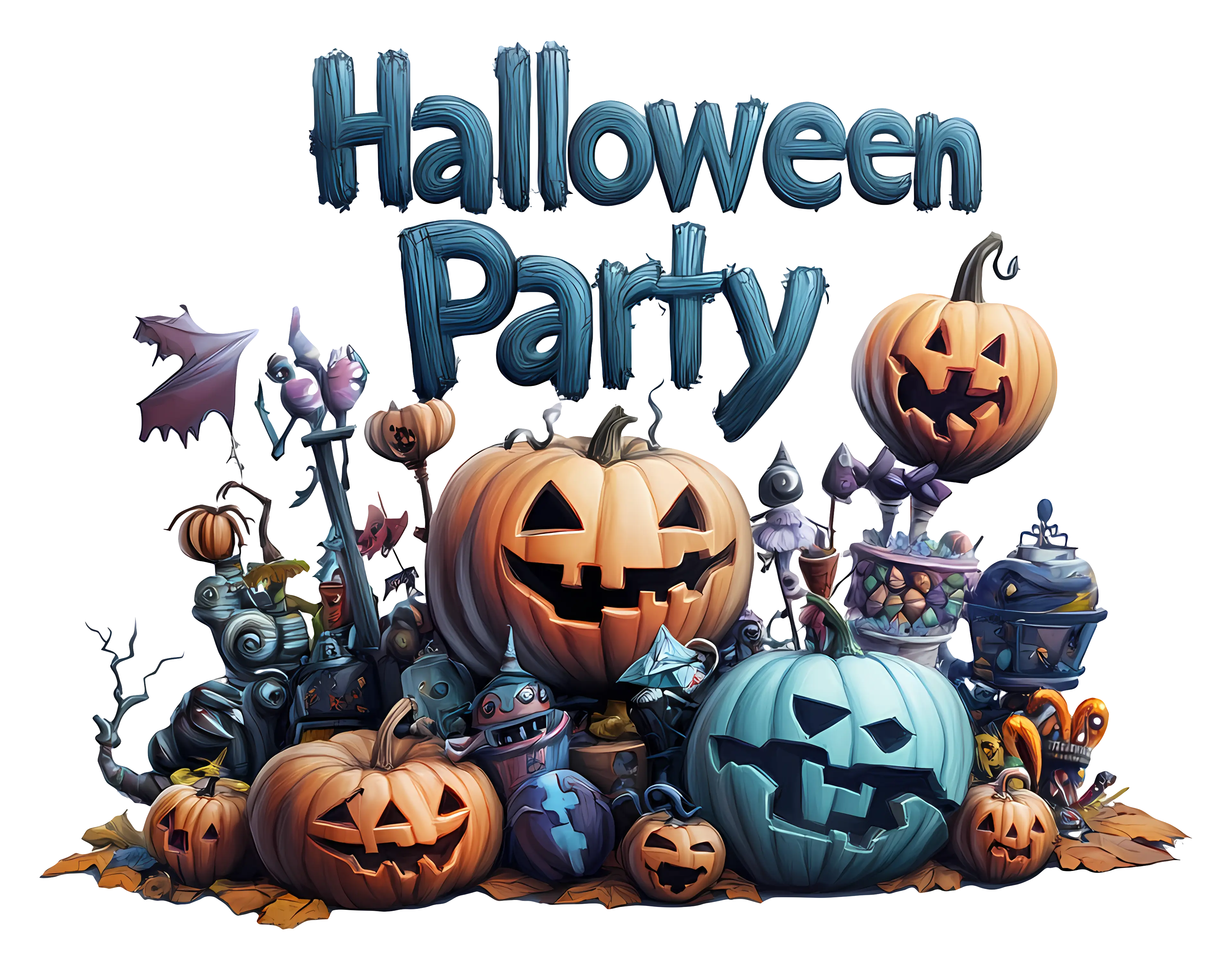 Halloween Party with Pumpkin Decorations