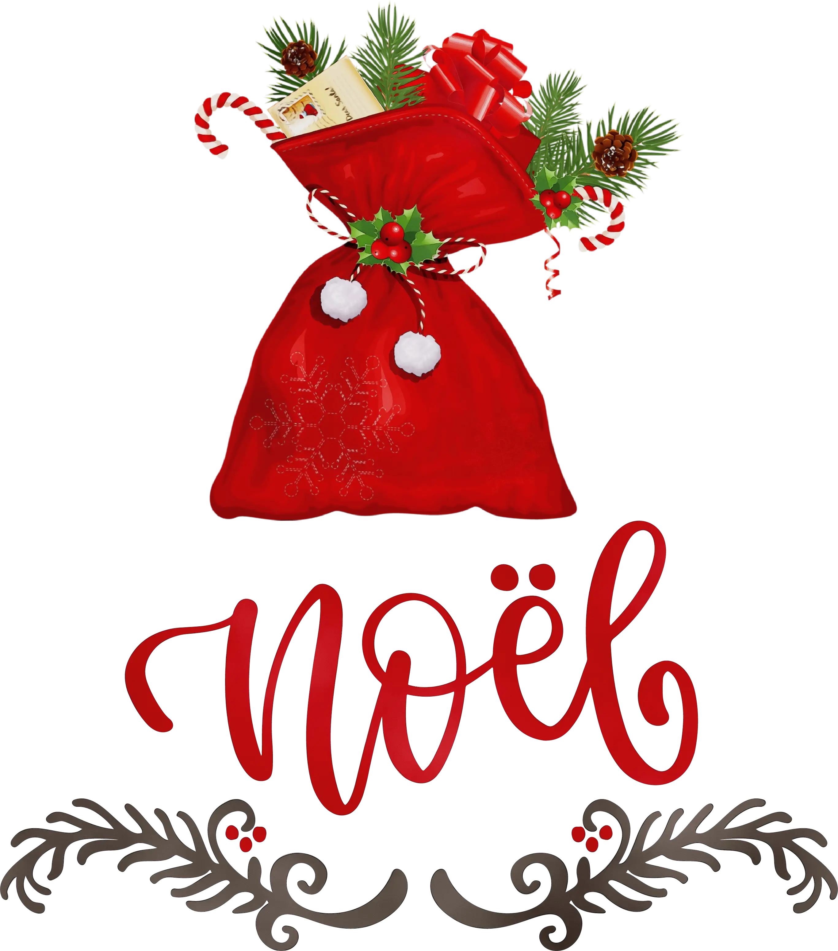 Red Sack NoÃ«l Decoration for Christmas