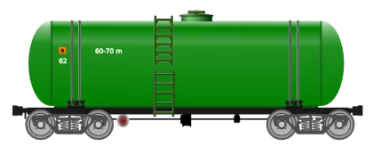 Green Tank Car for Railway Transport