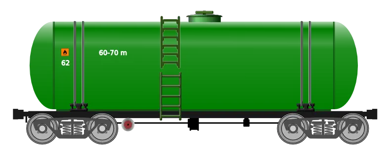 Green Tank Car for Railway Transport