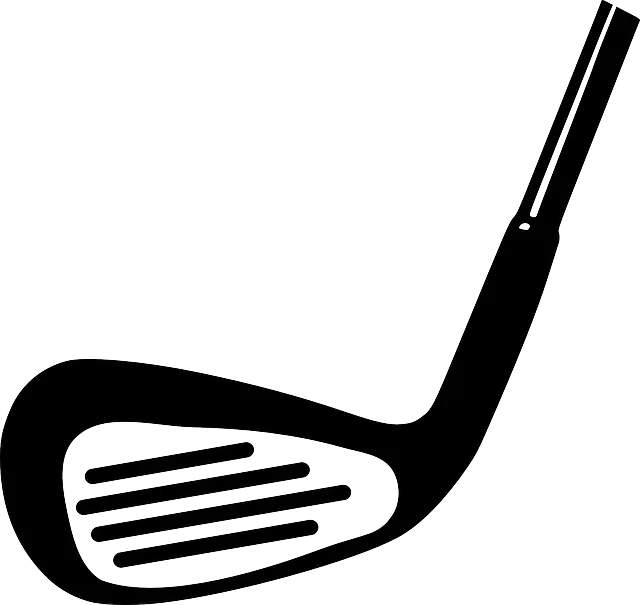 Black Golf Club Head Silhouette Design