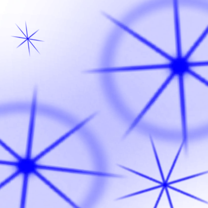 Blue Stars on Transparent Background