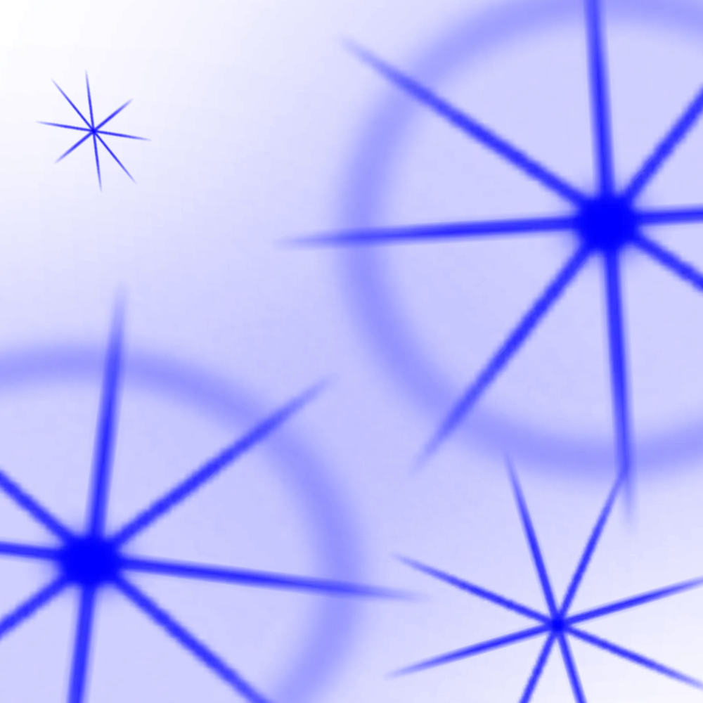 Blue Stars on Transparent Background